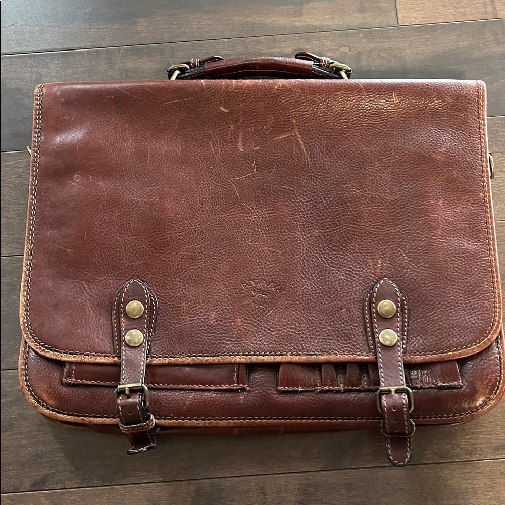 Katana Business Leather Bag - Brown Vintage